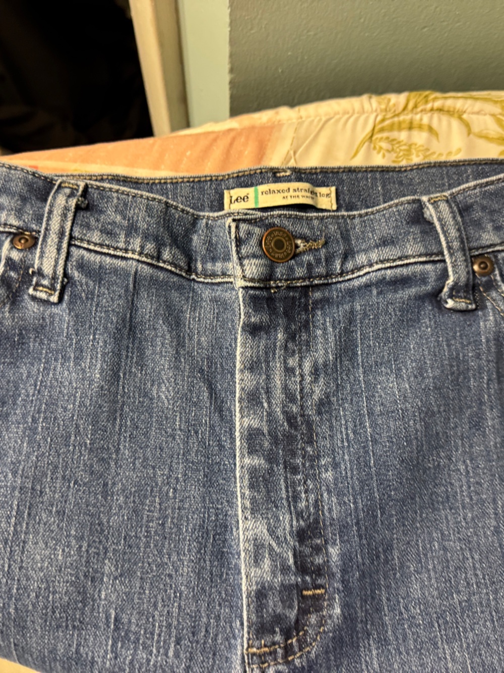 Lee Women's Straight Leg Medium Blue Denim Jeans